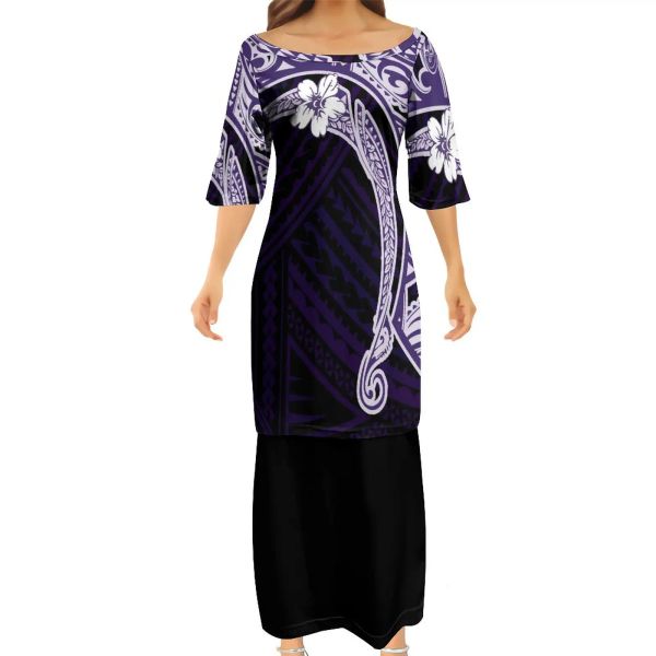 Kleid Niedriger Preis Großhandel Polynesian Traditional Tribal Pattern Hawaiian Print T-Shirt Sommer Atmungsaktives T-Shirt Blank Top Design