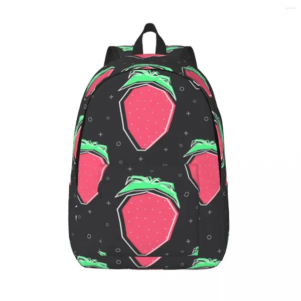 Rucksack Flat Line Erdbeere Unisex Reisetasche Schultasche Büchertasche Mochila