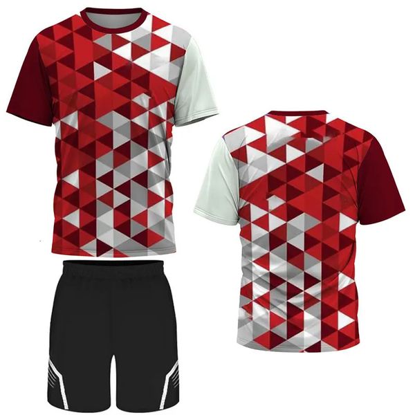 Badminton camiseta e shorts conjunto tênis futebol treinamento uniforme verão ao ar livre correndo moletom respirável luz 240315