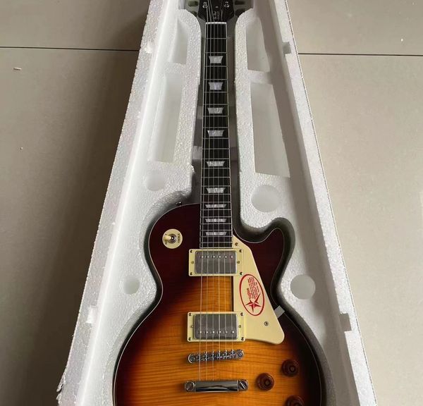 Custom shop 1959 Chitarra elettrica R9 Tiger Flame LP Chitarra elettrica Standard LP Paul FCXZDVczx