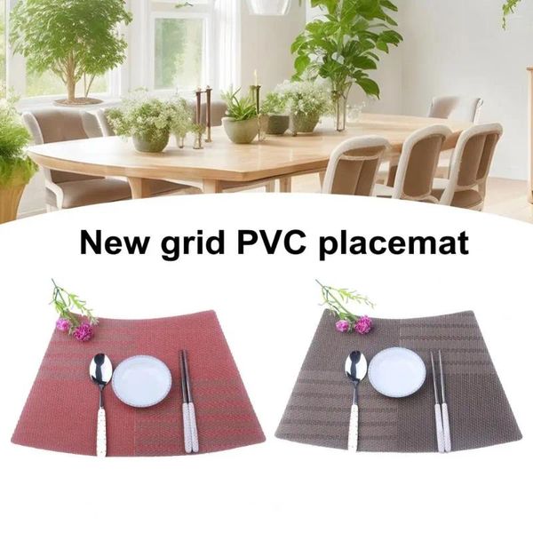 Tapetes de mesa roll-up placemats resistentes ao calor PVC para proteção para refeições Isolamento não deslizante Decoração de cozinha em casa