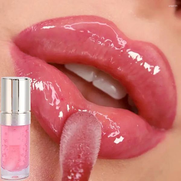 Lip Gloss Espelho Óleo Hidrata Não-pegajoso Plumper Duradouro Antiaderente Copo Esmalte Hidratante Batom Líquido Transparente Cosméticos