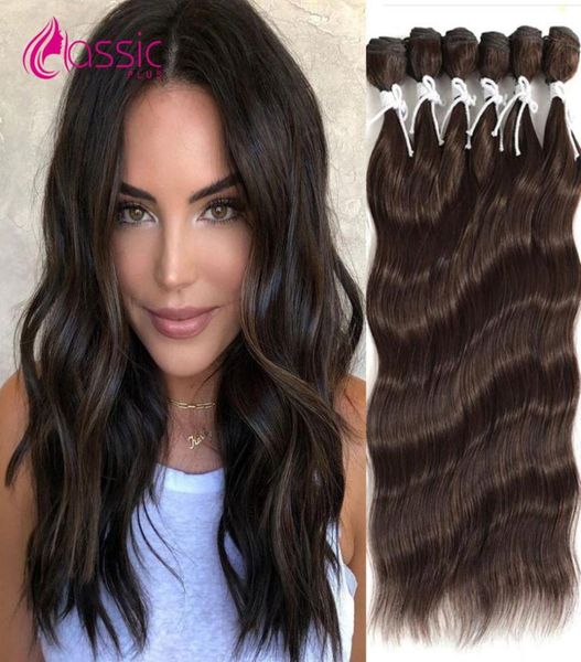 Волосы CLASSIC PLUS Weave Loose Wave Bundles Synthetic Nature Extensions 20 дюймов Ombre Blonde Высокотемпературное волокно 2210318641166