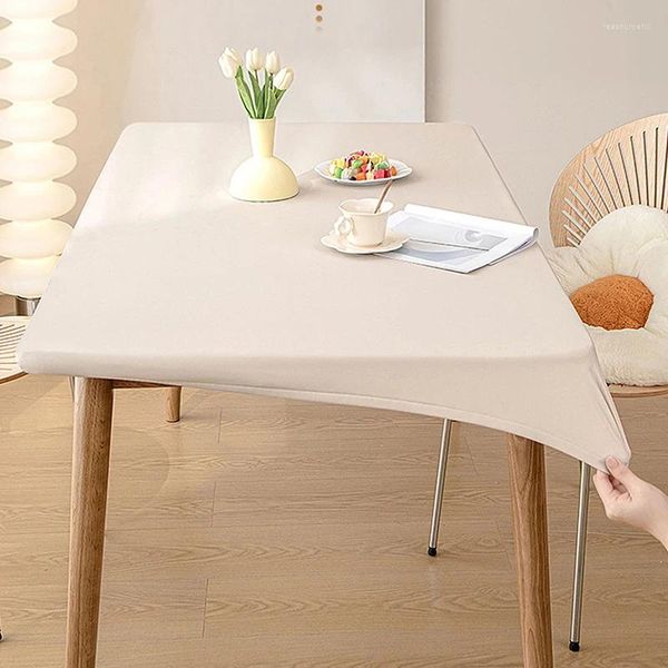 Tischdecke, 1 Stück, einfarbig, Pu-Lammfell, vollflächige Tischdecke, minimalistisch, wasserdicht, Schreibtischabdeckung, ölbeständig, verbrühungsbeständig, weich