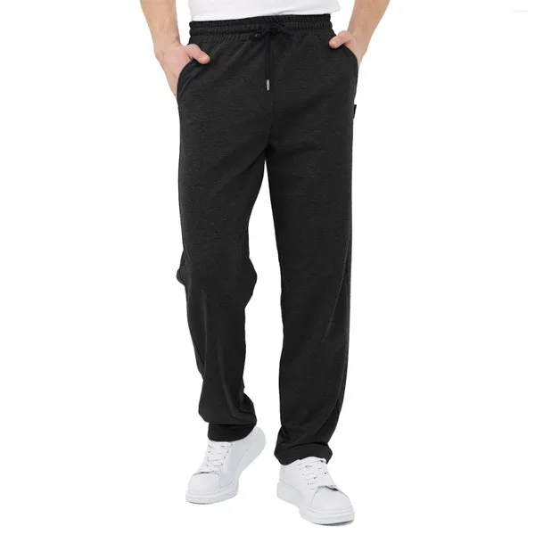 Calças masculinas de algodão jogging homens casual fitness solto esportes homem calças y2k roupas bolso ginásio trabalho pantalones baggy sweatpants