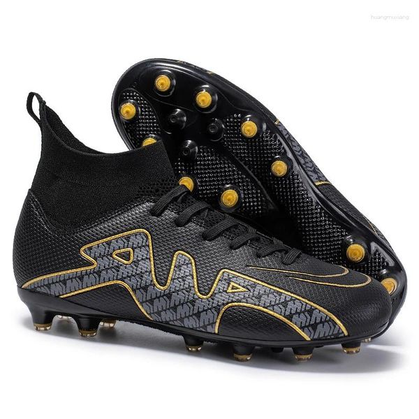 Scarpe da football americano Sneakers di alta qualità per uomo Allenamento Stivali da calcio alti Gomma con punte lunghe Tacchetti Erba Ragazzi Barca