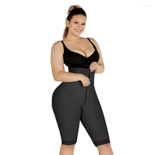 Intimo modellante da donna Bbl Fajas Shapewear Donna BuLifter Pantaloncini a vita alta a doppia compressione Ginocchio corto e glutei sollevabili Guaine postpartum