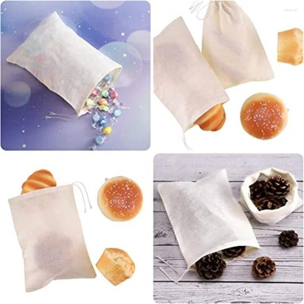 Depolama çantaları 1000pcs/lot muslin çuval bezi torbası Çay Takı için Çok Amaçlı Çekim Çok Amaçlı Düğün Partisi Favors