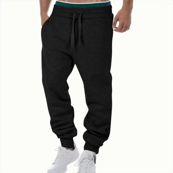 Pantaloni da uomo Tinta unita Stampato Tasca Sport Jogger Biker Allenamento Pantaloni da uomo Uomo Y2k Abbigliamento Palestra Lavoro Pantalones Pantaloni sportivi