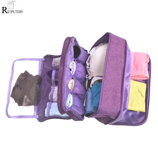 Tanks Ruputin Frauen Unterwäsche Tasche Tragbarer Reisebeutel Kleidung Aufbewahrung großer Kapazitäts Reise BH Socken Sortieren Make -up -Waschbeutel