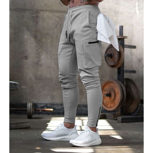 Lu Align Align Lu Lemon Sport Fiess Herren Jogging-Jogginghose mit mehreren Taschen, Freizeit mit Reißverschluss, knöchelgebundene Laufhose, Fitnessstudio, Trainingshose, 2