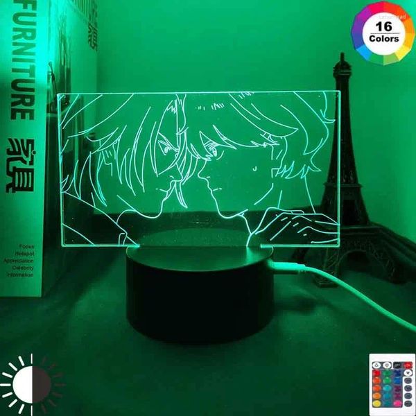 Luzes noturnas banana peixe luz led para decoração de quarto luz noturna presente de aniversário bl anime lâmpada 3d