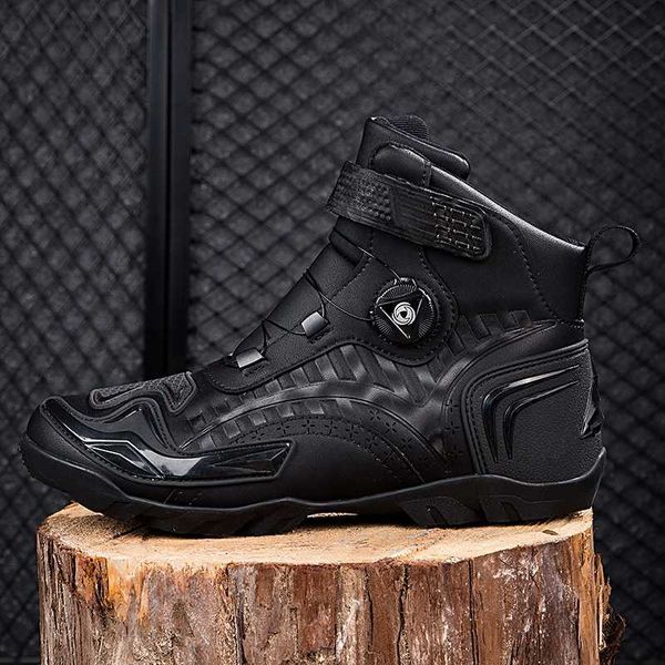 HBP Non-Brand Motorrad-Rennschuhe Motorrad-Reitstiefel Dienstleistungen Heiße modische Motorrad-Biker-Rennlederstiefel