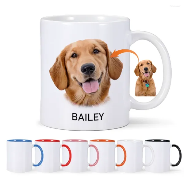 Tassen DIY Angepasst 325 ml 11 unzen Personalisierte Keramik Tasse Druck Bild PO LOGO Name Kaffee Milch Tasse Kreative Geschenk nettes Geschenk