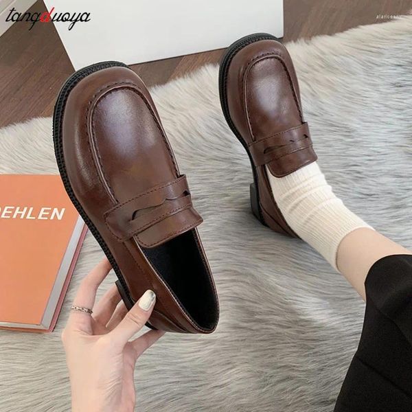 Scarpe casual Mary Jane JK Mocassini uniformi da pendolare Donna Lolita Ragazze Scuola giapponese College Mocassini gotici Appartamenti in pelle