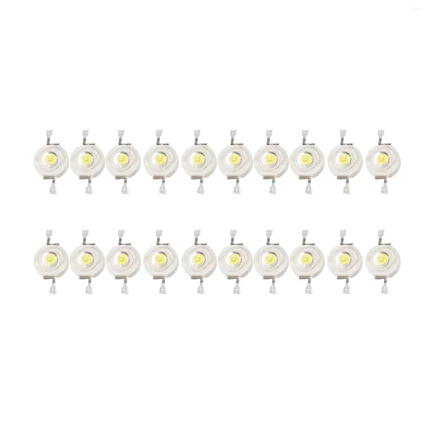 Cucchiai 20 pz Emettitori di perline LED bianchi ad alta potenza 2 pin 3W 170-190Lm 6000K