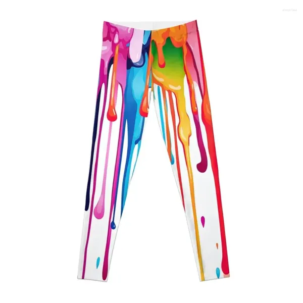 Pantaloni attivi Paint Drip Graffettie Leggings Sport Donna Abbigliamento da palestra Fitness Donna