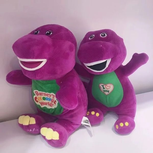 Поющая фиолетовая плюшевая кукла-динозавр Барни Друг, детская игрушка в подарок