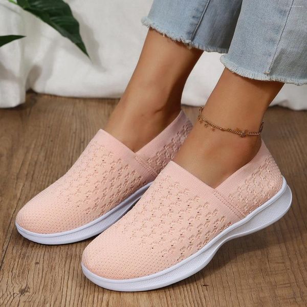 Scarpe casual Sneaker con tacco da donna Taglia 11 Per il tempo libero Slip On da viaggio Suola morbida Comoda rete da esterno Runing Moda Sport