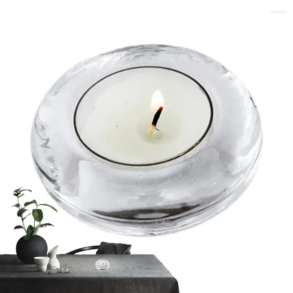 Portacandele Candeliere in vetro Portacandele creativo ed elegante tealight moderno per la sala da pranzo delle feste