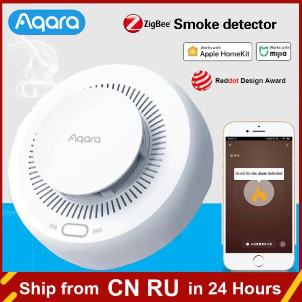 Steuern Sie den Aqara Smart Smoke Gas Detector Zigbee Fire Alarm Monitor Sound Alert Home Security APP Remote Control von Xiaomi Mihome Homekit
