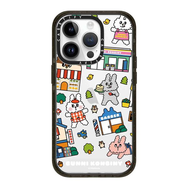 Custodie per cellulari CASETIFY Cute Cartoon Bunny Custodia antiurto per iPhone 11 12 13 14 15 Plus Pro Max Custodia protettiva in TPU morbida