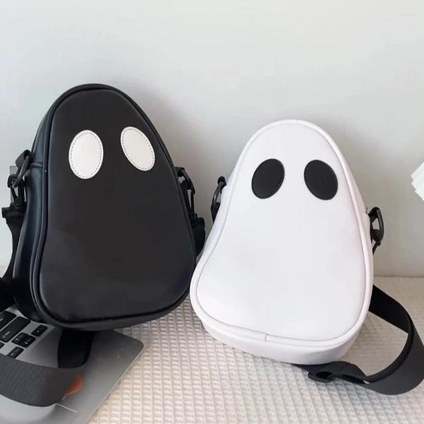 Borsa Fantasma Divertente Tracolla in pelle Bella Diavolo Moda Borse a tracolla con cerniera Piccola cartella casual portatile unisex