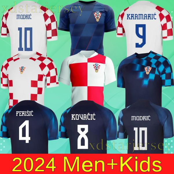 Fußballtrikots 22 23 Modric Mer Croatie 2023 Gvardiol Kovacic Suker Men Kids Kit Women Fans Spieler Version Retro 1998 1998 2002 Croacia Football Shirt t