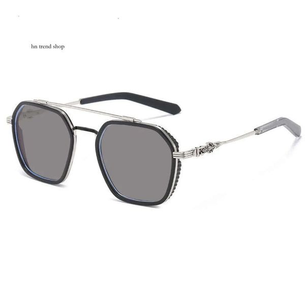 2024 Luxus-Designer-CH-Sonnenbrille für Damen, verchromt, Brillengestelle für Herren, großer Fahrtrend, Polygonal-Herz-Brillengestell, Damen 284