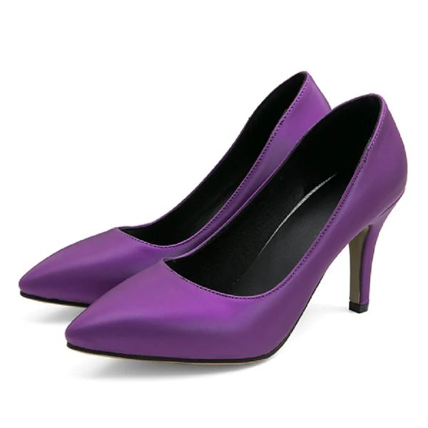 Stivali classici tacchi alti tacchi pompe scarpe da donna con scarpe da ufficio da donna nude viola da donna da donna da donna Nuova primavera 2023