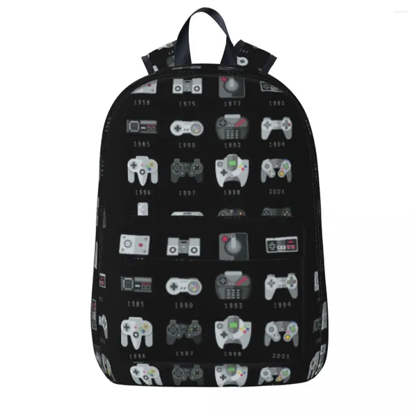 Mochila geek controladores de jogos mochilas meninos meninas bookbag crianças saco escolar dos desenhos animados mochila viagem ombro