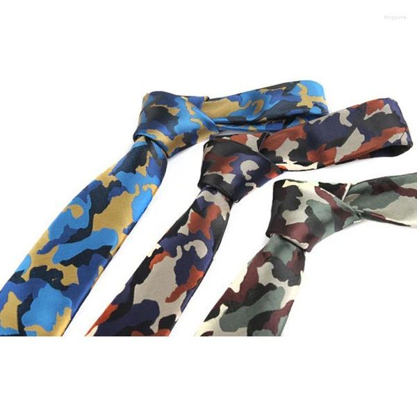 Papillon da uomo 6 cm Skinny Thin Camouflage Cravatta Esercito Militare Camo Cravatta Molti disegni BWTQN0037