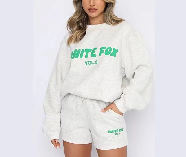 Whites Fox Tracksuit Women Whiter FOXX Taglie Designer Fashion Sports e Leisure Set Fox Shorts Shorts Shorts Set A1