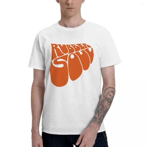 Herren-T-Shirts, modisches Gummi-Soul-Logo-Shirt, reine Baumwolle, Rundhalsausschnitt, männliche T-Shirts, kurze Ärmel, übergroße Unisex-T-Shirts, Kleidung