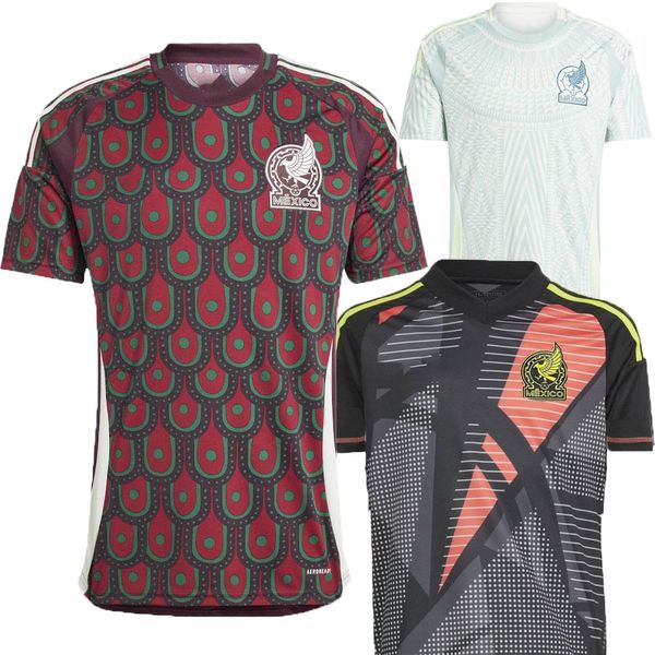 En Kalite 24 25 Meksika Evde Uzakta Kaleci Copa America 2024 Raul Chicharito Lozano Dos Santos Futbol Formaları Meksika 1985 Retro Kit Futbol Gömlek Üniforma