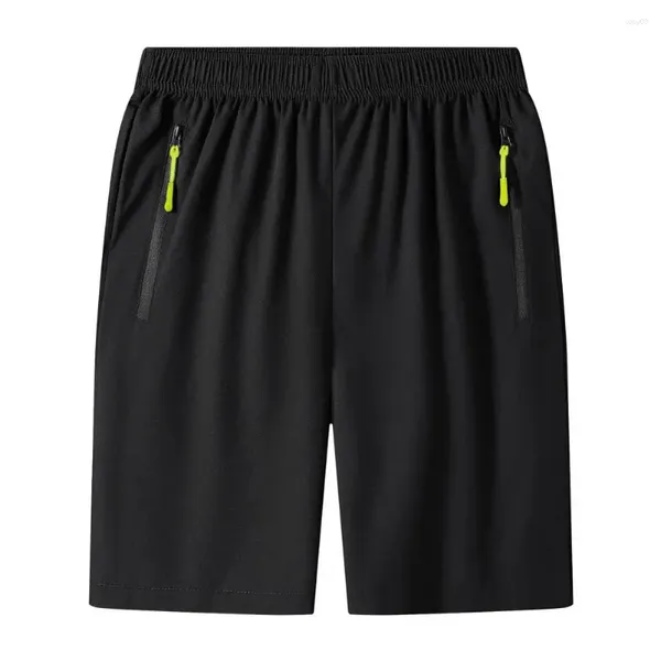 Herren-Shorts mit elastischem Bund und Reißverschlusstaschen für das Lauftraining im Fitnessstudio