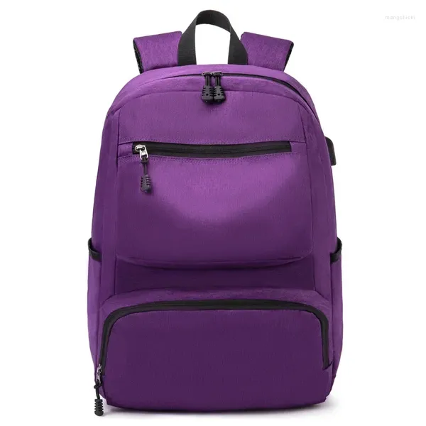 Rucksack 14,5 31 44 cm 2024 Männer Freizeit Rucksack Oxford Große Kapazität Männlich Business Bagpack Unisex Schultasche USB Aufladen