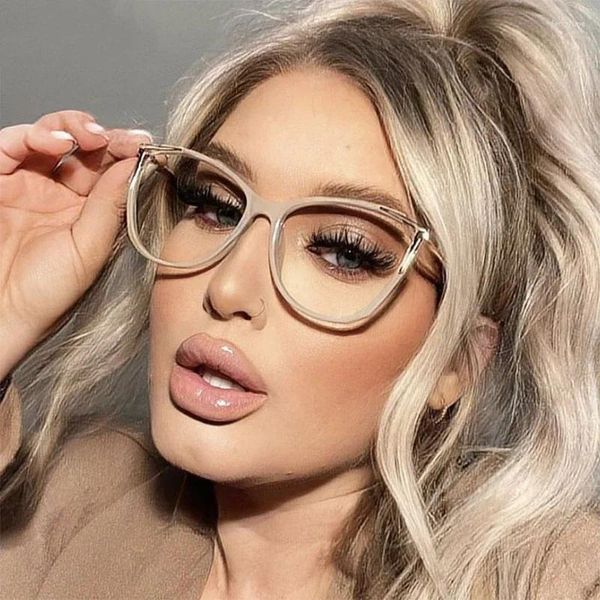 Sonnenbrille Cat Eye Square Anti Blue Light Optische Brillengestelle Herren Damen Mode Computerbrillen