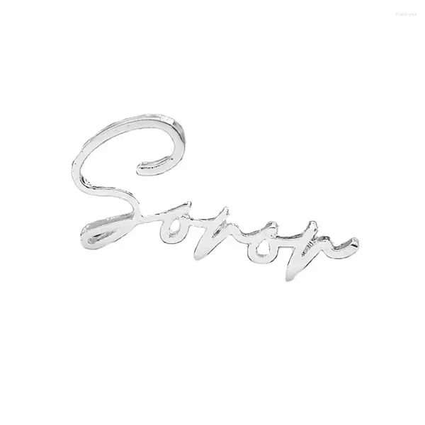 Broches Moda Metal Capital Letras Gregas Soror Broche Pin Joias