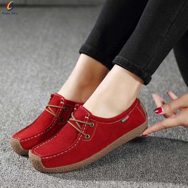 HBP небрендовый китайский производитель обуви для вас, туфли из коровьей замши на шнуровке, женские лоферы на плоской подошве с кисточками, женские мокасины