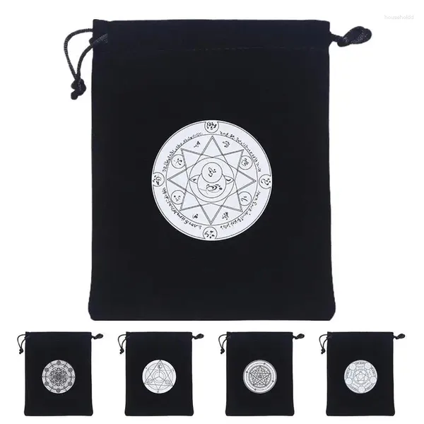 Depolama Çantaları Drawstring Velvet Tarot Kart Çanta Oracle Kartları Runes Cadı Kehanet Aksesuarları Takı Zar