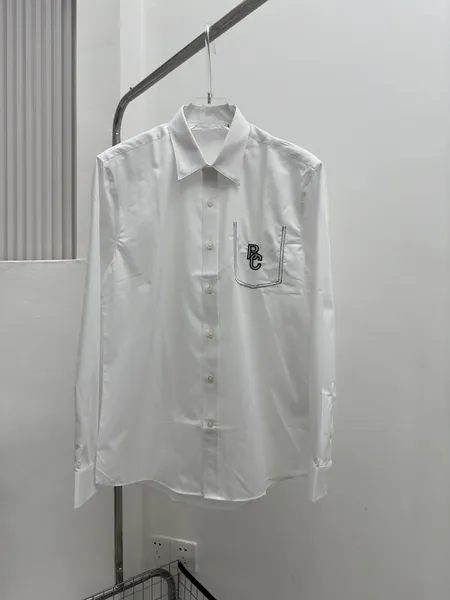 Camisas casuais masculinas BC Camisa Gongsatin Tecido Homens 2024 Business Collar Conforto Respirável de Alta Qualidade Manga Longa Velho Dinheiro