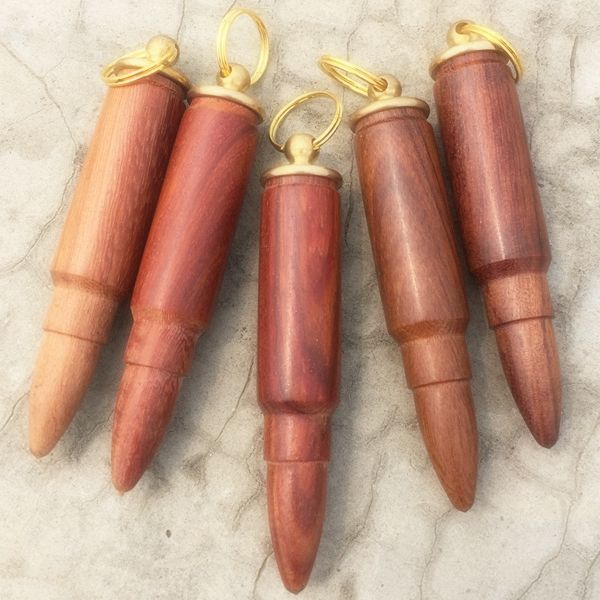 Nuovo colorato legno naturale pipe da naso portachiavi portatile cartuccia proiettile tabacco pillola cucchiaio tampone sigillo bottiglia di stoccaggio custodia stash contenitore vaso