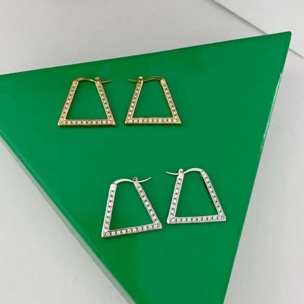 Novo designer de moda 24k ouro prata retangular geométrico aaa zircão brincos feminino marca luxo jóias festa pista tendência
