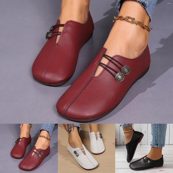 Casual Schuhe Frauen Turnschuhe Vintage Atmungsaktive Flache Damen Mode Leder Schnalle Komfortable Mit Flachem Boden Zapatos Mujer