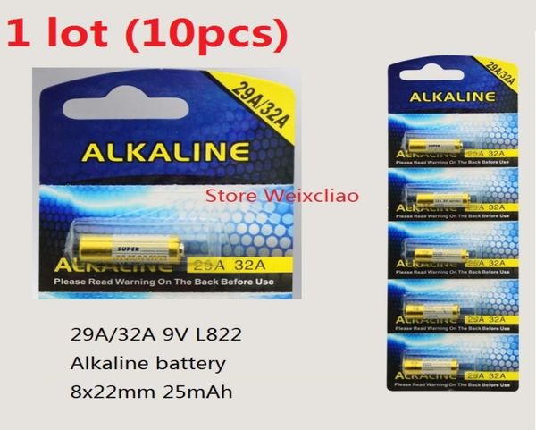 10 peças 1 lote 32A 29A 9V 32A9V 9V32A 29A9V 9V29A L822 bateria alcalina seca cartão de baterias de 9 volts 9514811