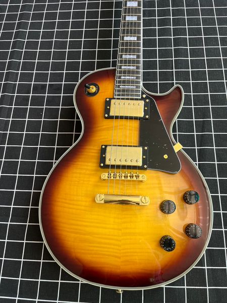 Custom shop 1959 Chitarra elettrica R9 Tiger Flame LP Chitarra elettrica standard LP Paul GFCSXDFVSFGV