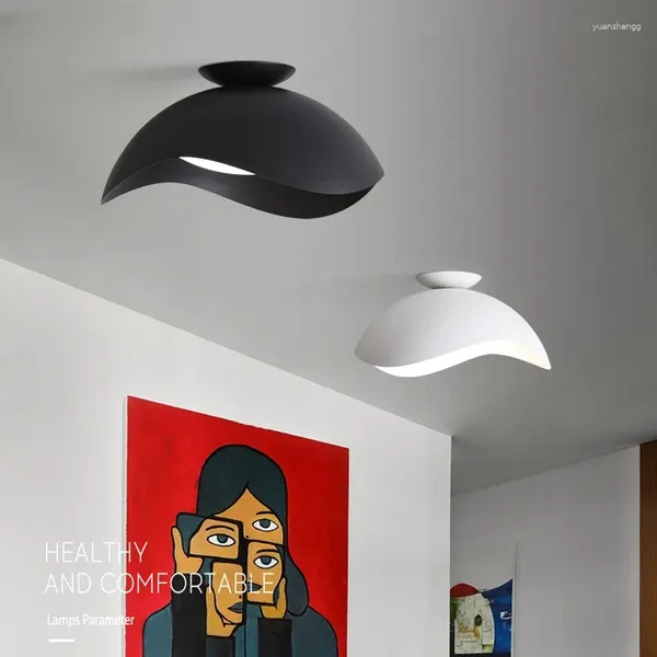 Lampadari Dimming Semplice Nero Bianco Moderno Lampadario a LED Luci Soggiorno Sala da pranzo Camera da letto Bar a sospensione Lampade da cucina Illuminazione per interni