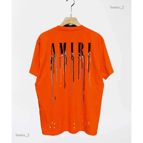 2024SS Herren T-Shirt Designer T-Shirt Männer Frauen Übergröße T-Shirt Bedruckt Mode Mann Baumwolle Casual T-Shirts Kurzarm Luxus Hip Streetwear Shirts Orange Farbe XXL 770
