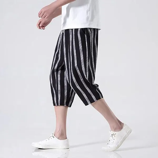 Pantaloni da uomo in cotone scozzese Capri Six Points Haren Pantaloncini retrò a gamba larga divisi